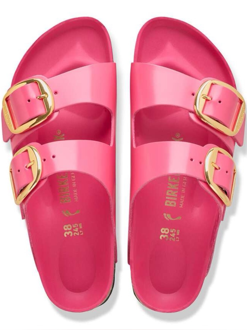 Birkenstock Arizona Big Buckle High-Shine Fuchsia Tulip Size 10 NWOT